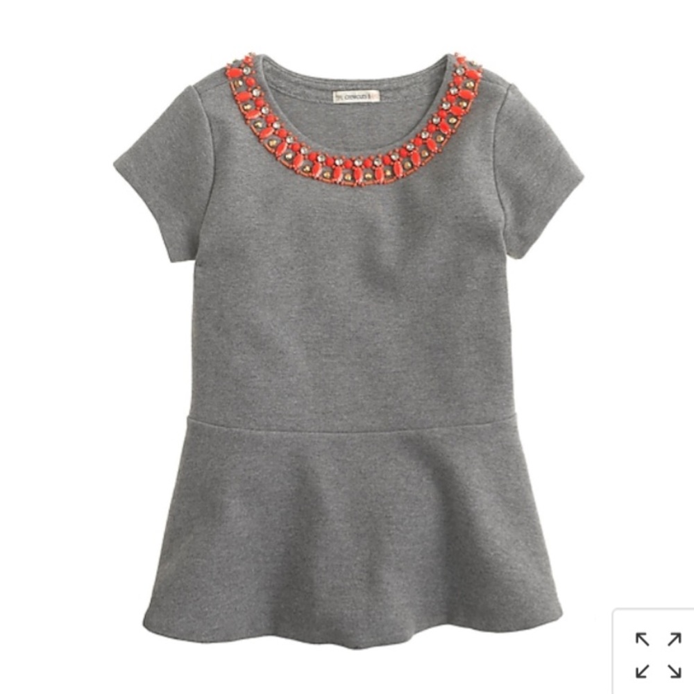 J. Crew Girls' necklace peplum top